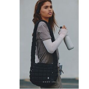 NWT FP MOVEMENT QUILTED BABY CARRYALL SLING BAG & CRESCENT CARABINER IN DIJON